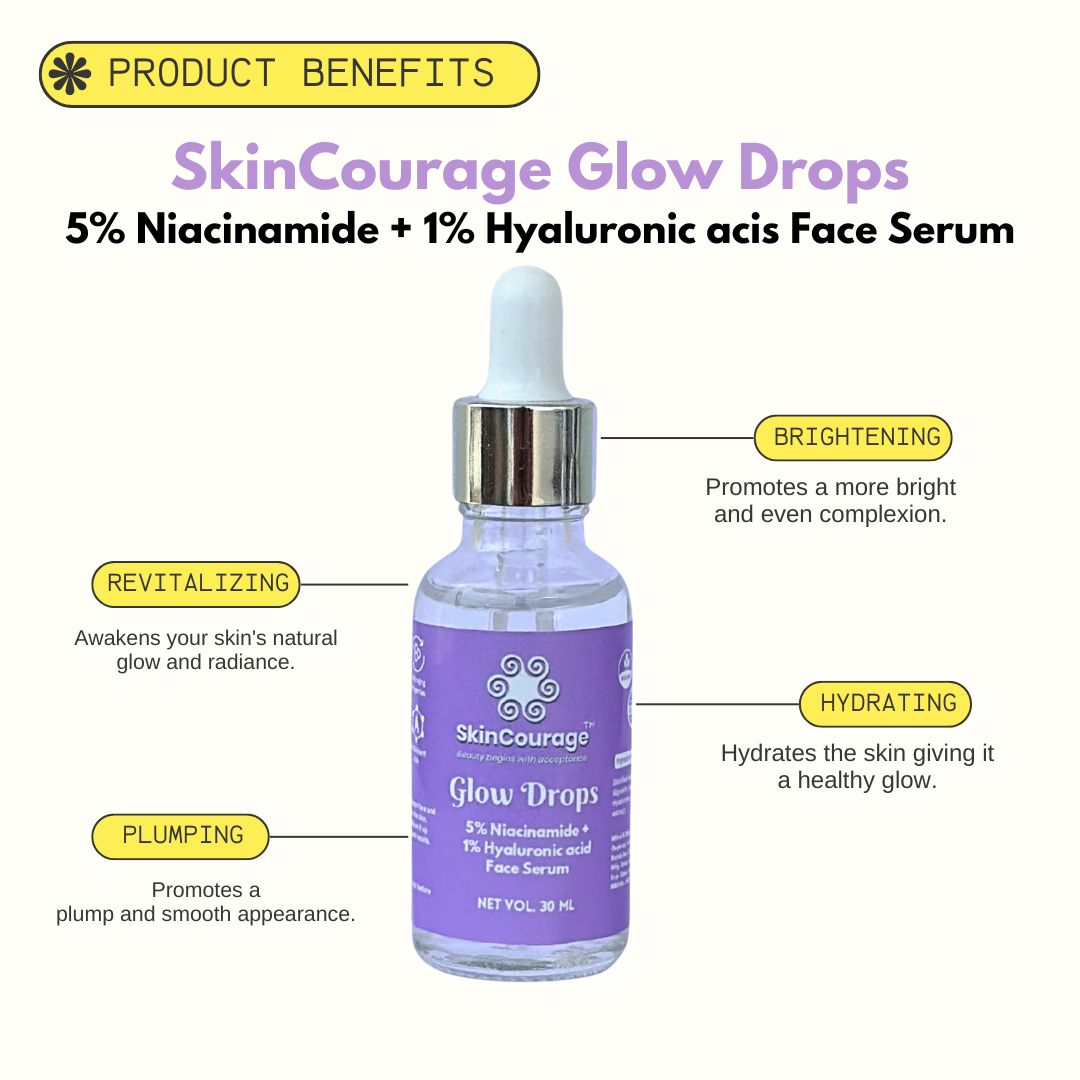 Glow Drops 5% Niacinamide + 1% Hyaluronic Acid Face Serum
